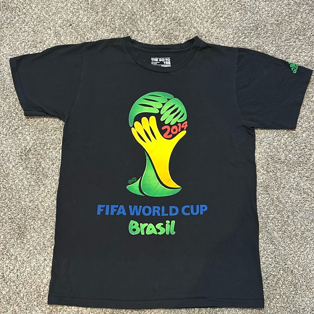 Adidas 2014 FIFA WORLD CUP Brasil Go-To TEE T-shirt -  Black - Sz M